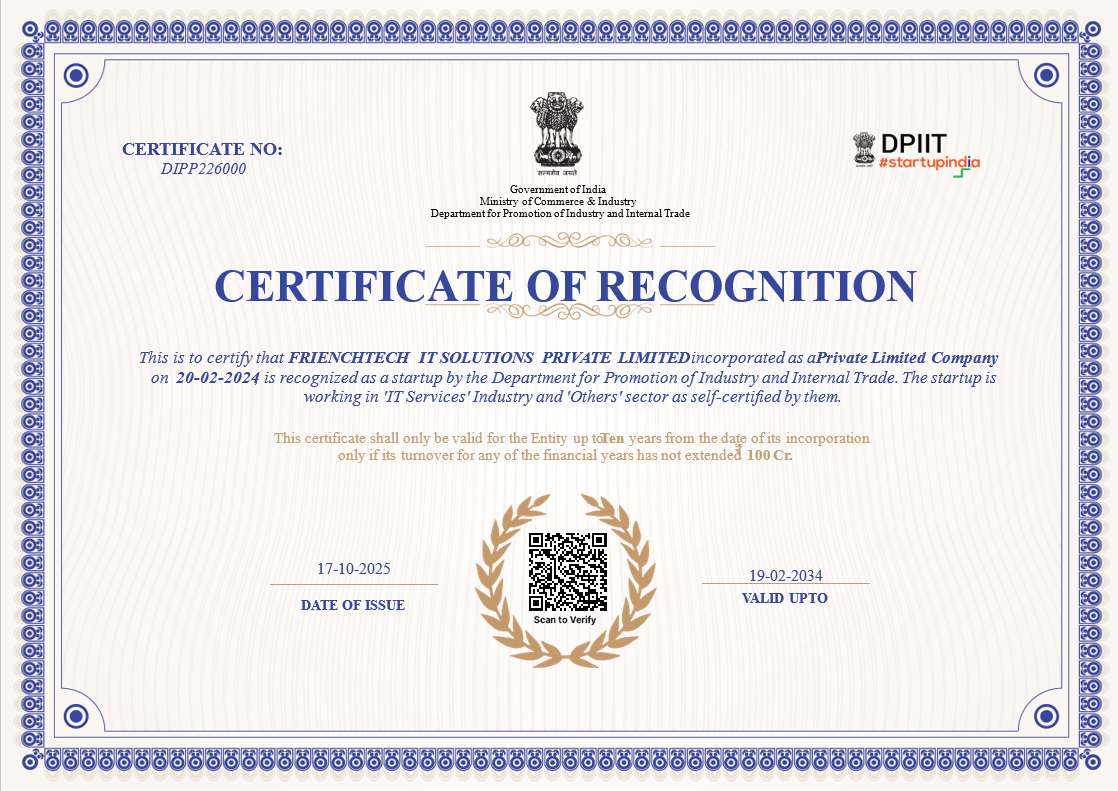 Startup Certificate